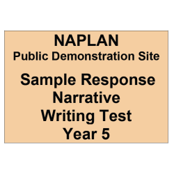 NAPLAN Demo Answers Writing Narrative Year 5